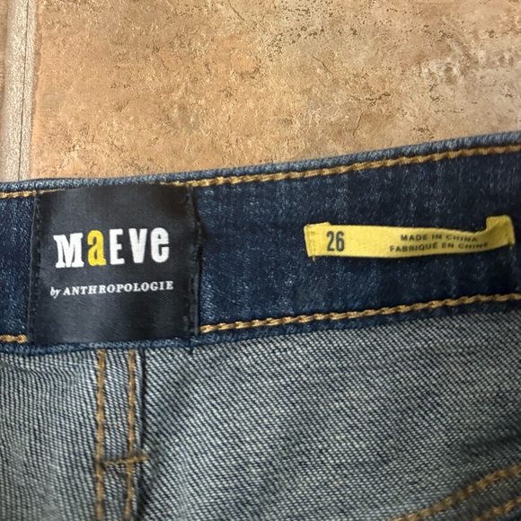 Maeve by Anthropologie Wide Leg Jeans Size 26 High Rise Stretch Denim - Picture 3 of 4